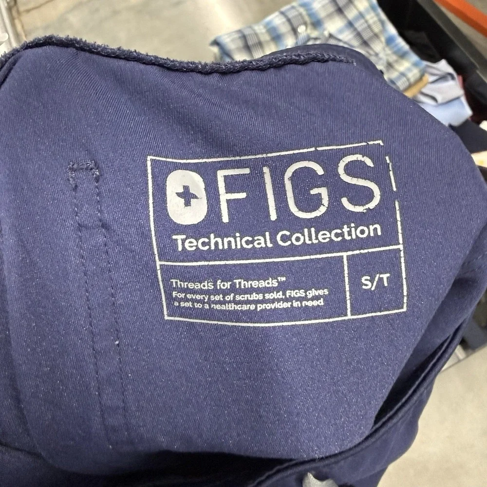 FIGS Technical Collection Navy Scrub Pants Men's Small Tall Stretch Jogger